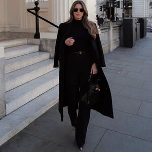 Black pea coat jacket